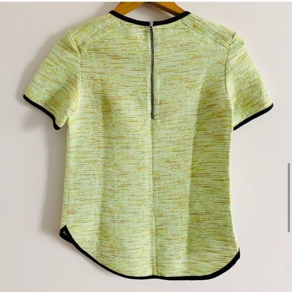 Wilfred Aritzia Palais Neon Green Yellow Textured T-Shirt Top - Picture 8 of 15